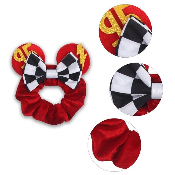 Velvet Sparkle Sequin Hair Scrunchies 4 Pack for Women Girls Kids Party - Picture 2 of 7